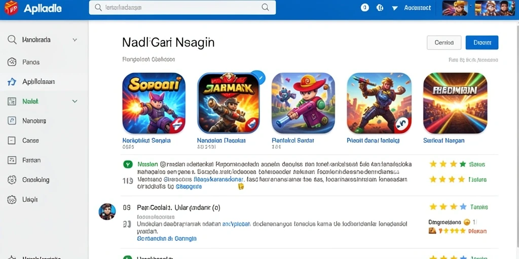 Tampilan grafis yang menarik dan penuh warna.