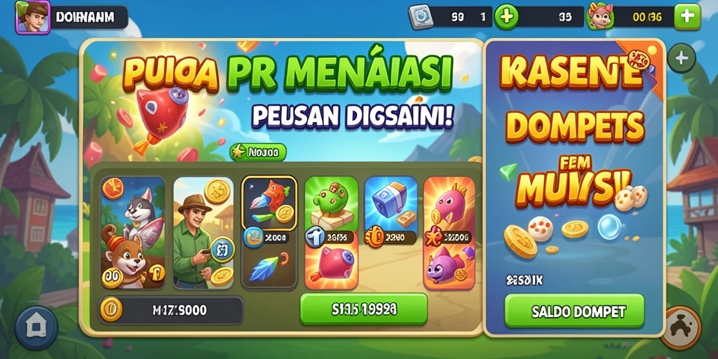 Screenshot menampilkan antarmuka permainan yang menarik.