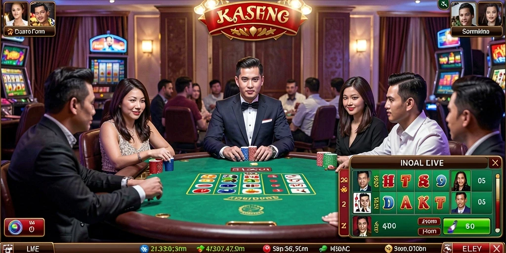 Tampilan awal game RAJAWALITOTO dengan latar belakang laut yang indah.