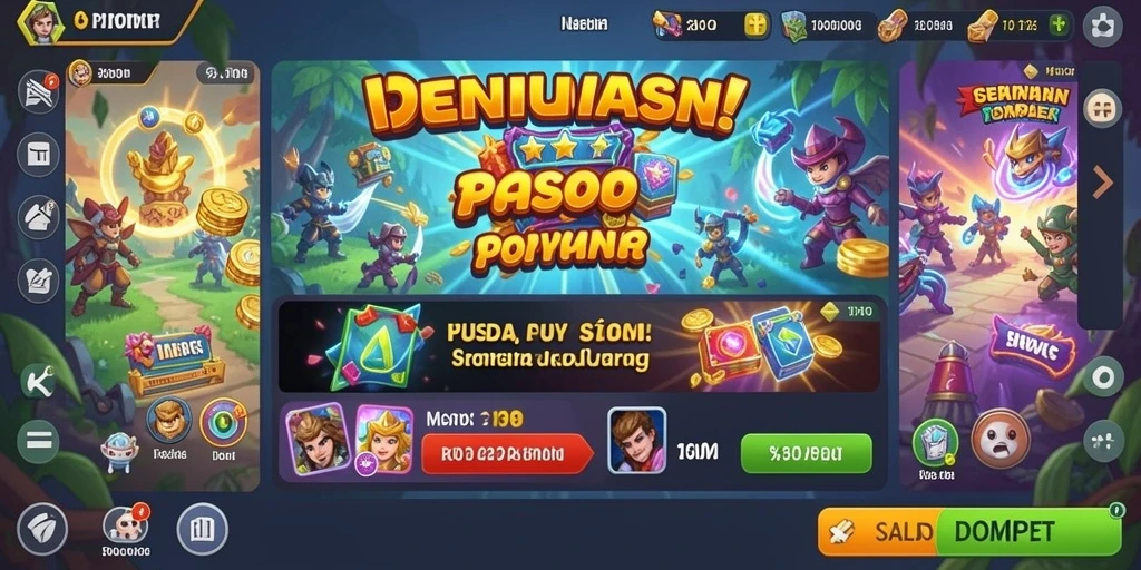Tangkapan layar menampilkan grafik menawan dalam game.
