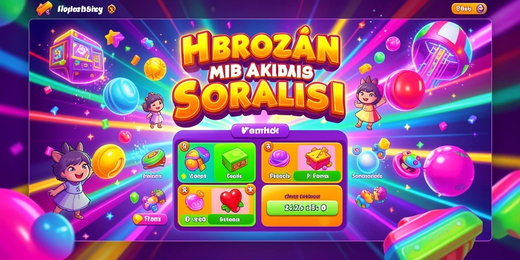 Antarmuka menarik dengan grafis cerah.
